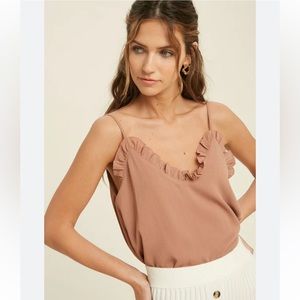 Ruffled Cami Top in Ginger